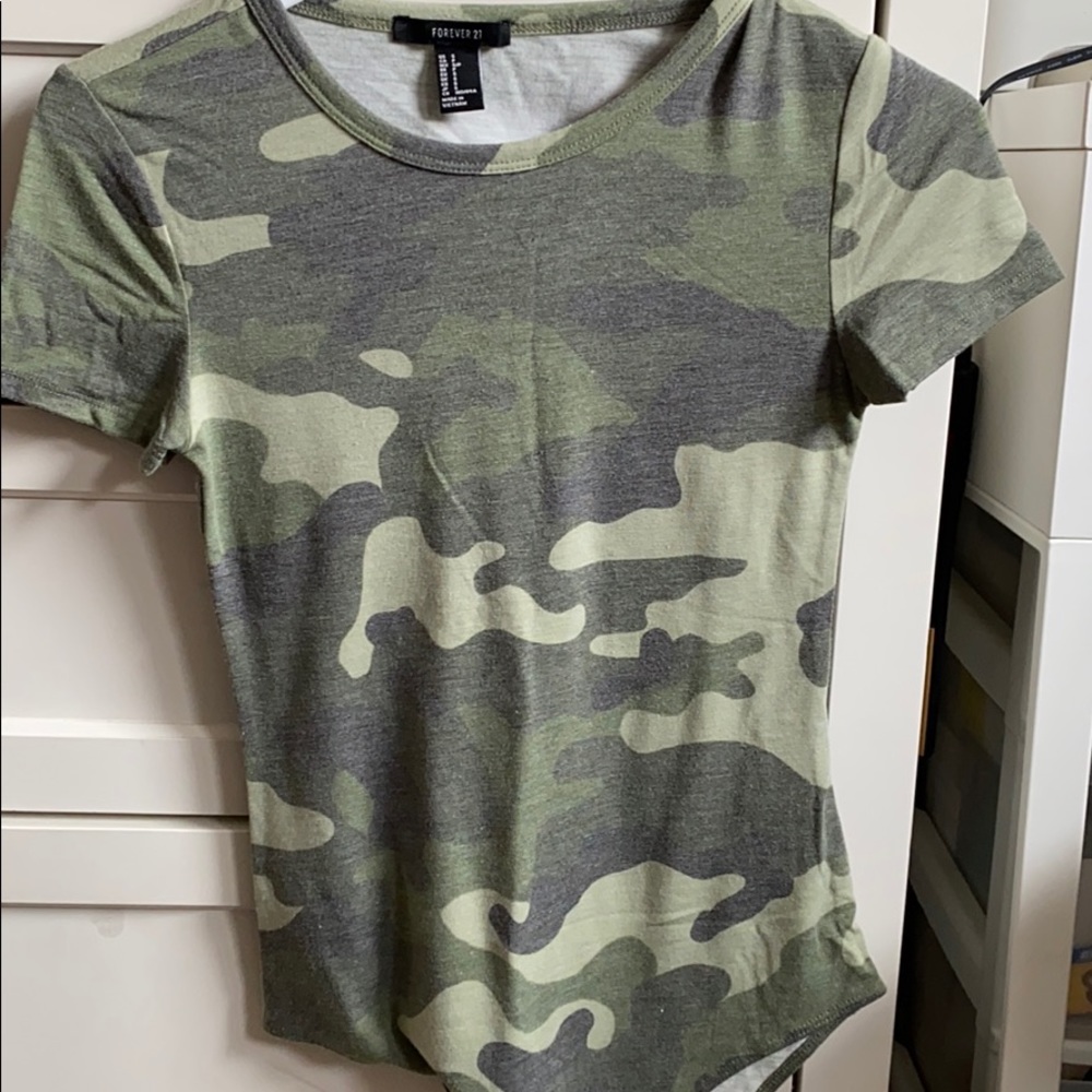 Green camo bodysuit.